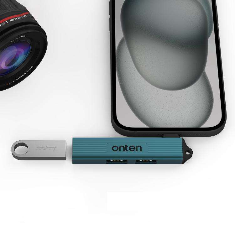 Onten UC51 3 in 1 Type-C to USB HUB(Pine Green)