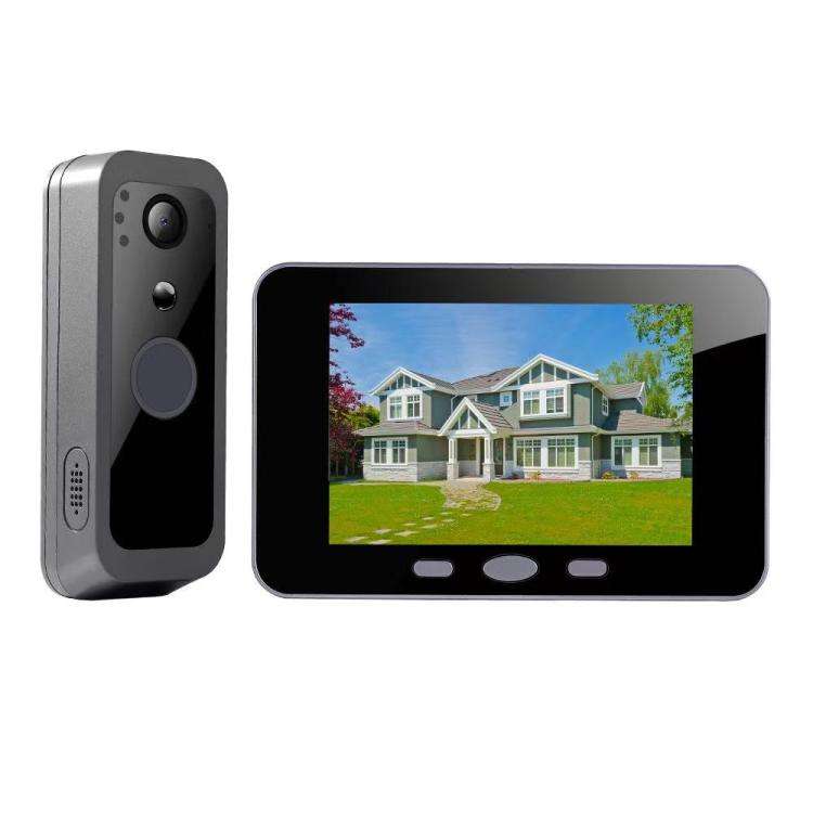 SY-30 4 inch PIR Night Vision 2.4G Video Intercom Doorbell(Gray)