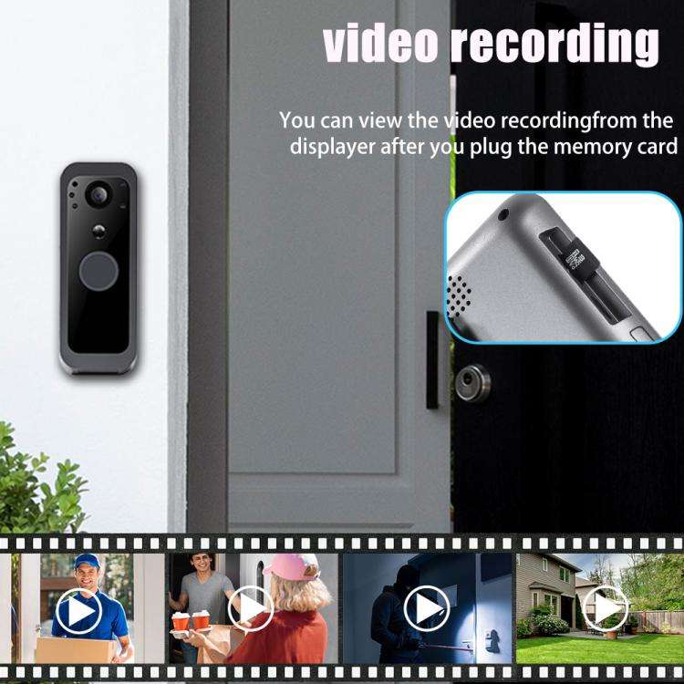 SY-30 4 inch PIR Night Vision 2.4G Video Intercom Doorbell(Gray)
