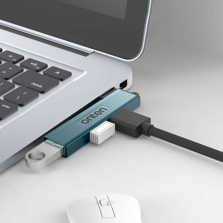 Onten US51 3 in 1 USB 3.0 HUB(Pine Green)