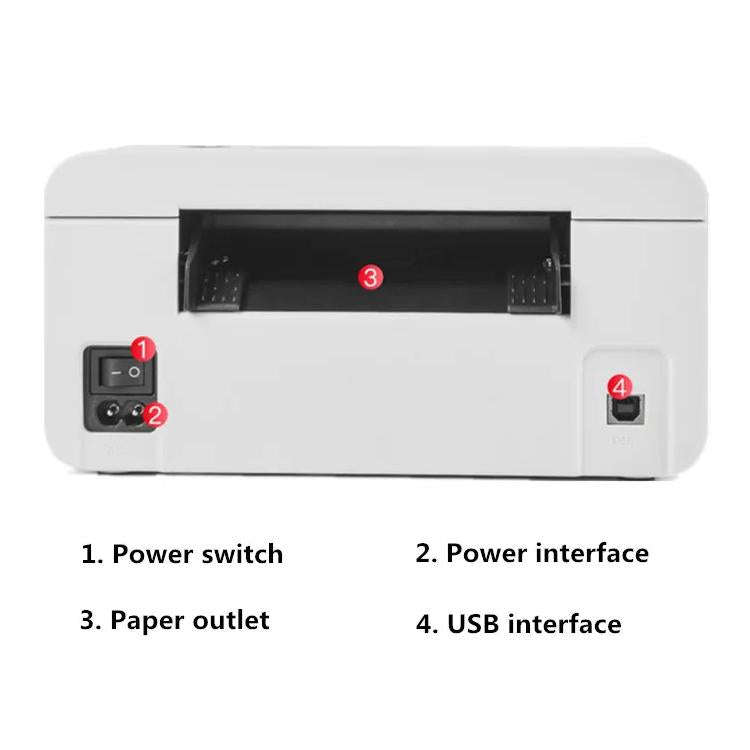 HPRT N41 Bluetooth Version Express Electronic Waybill Printer, Plug:US Plug(White)
