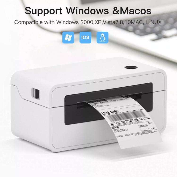 HPRT N41 Bluetooth Version Express Electronic Waybill Printer, Plug:US Plug(White)