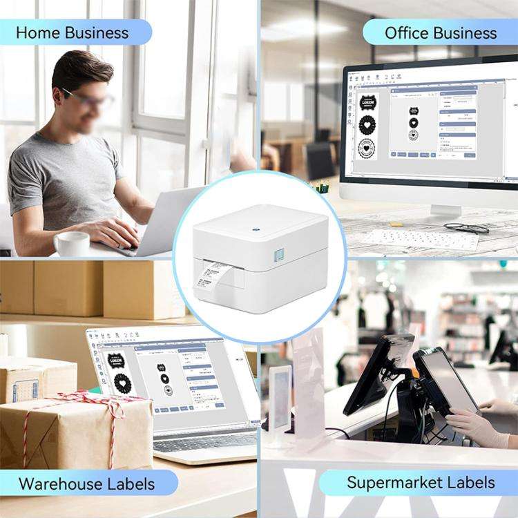 HPRT D35 Computer Version Express Electronic Waybill Printer, Plug:AU Plug(White)