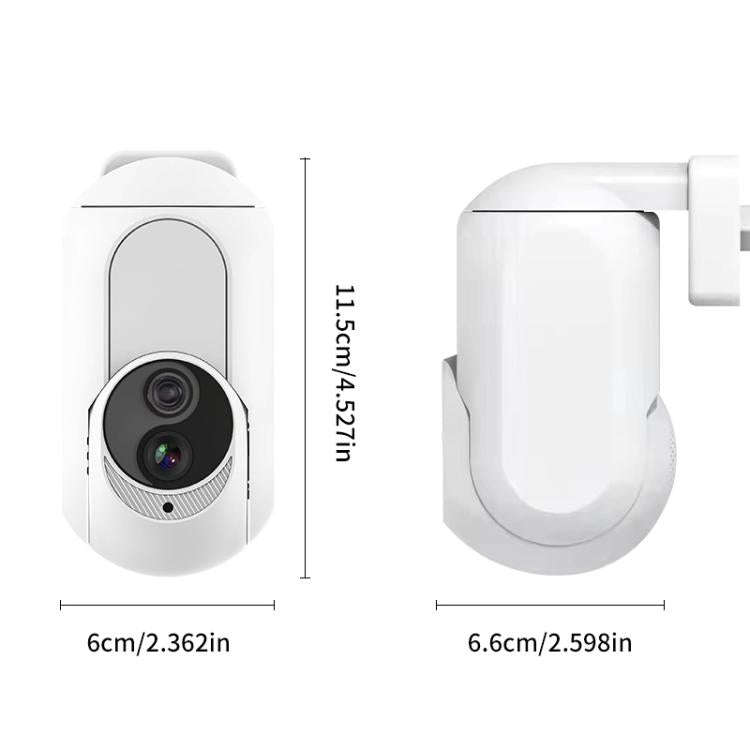 Home Socket Type WiFi Surveillance Camera Support Night Vision & Two-way Intercom, US Plug(White)
