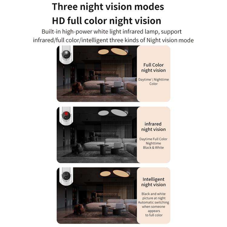 Home Socket Type WiFi Surveillance Camera Support Night Vision & Two-way Intercom, US Plug(White)