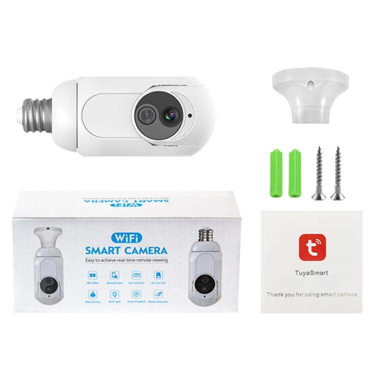 1080P Bulb Type WiFi Surveillance Camera Support Night Vision & Two-way Intercom & Motion Detecti...