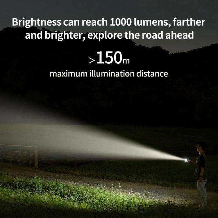 Original Xiaomi Mijia Multifunctional Portable Flashlight 1000LM IP65 Protection(Metal Grey)