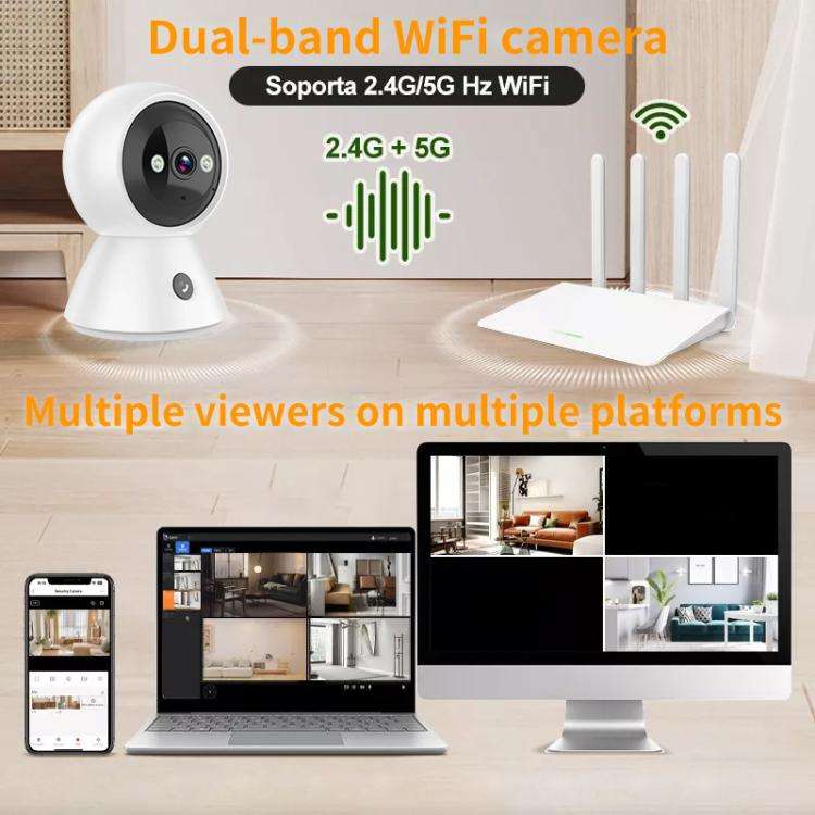 K11 1080P HD Night Vision Dual-Band Dual-Light Full Color WiFi Camera(White)