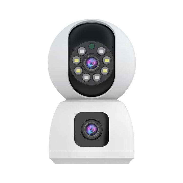 K12 1080P HD Dual Lens Dual Picture Wireless WiFi Camera(White)