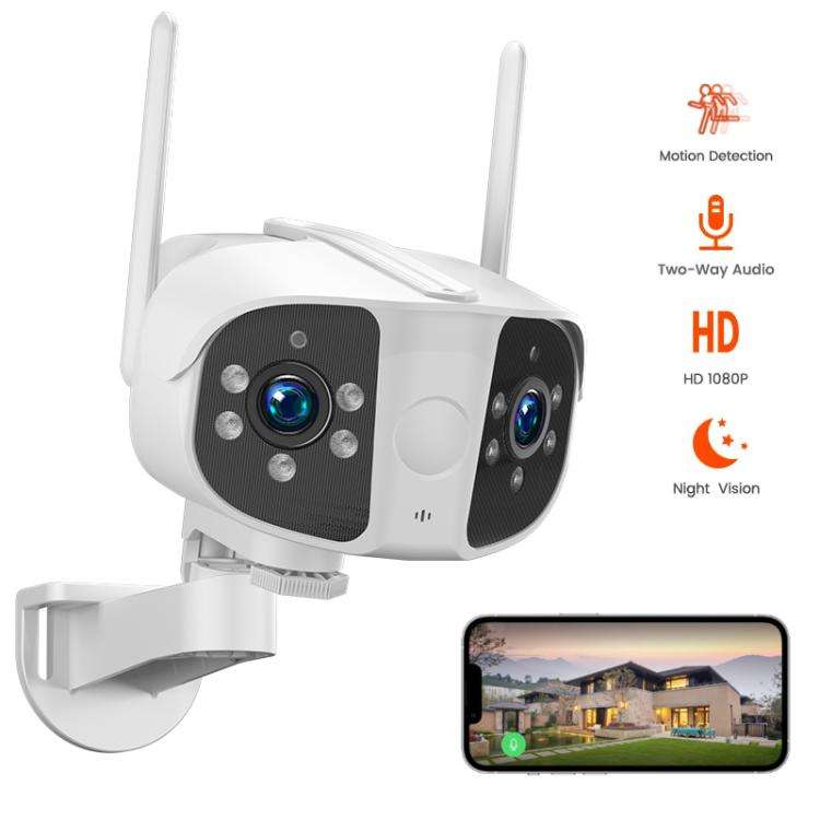 K13 1080P HD Binocular Night Vision Wide Angle Camera(White)