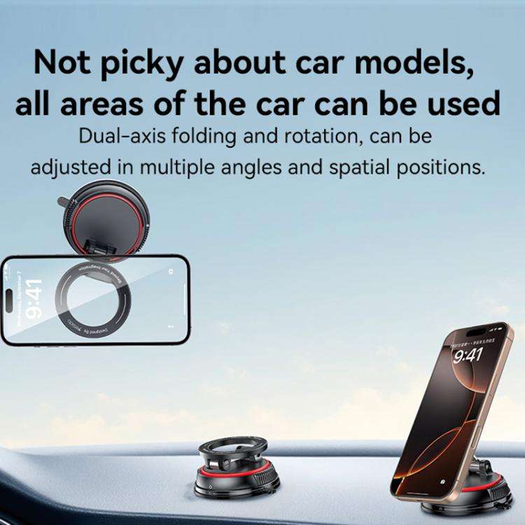 Yesido C219 Suction Cup Car MagSafe Magnetic Mobile Phone Holder(Black)