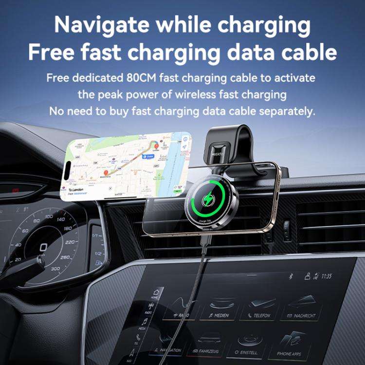 Yesido C316 15W Magsafe Magnetic Car Wireless Charger(Black)