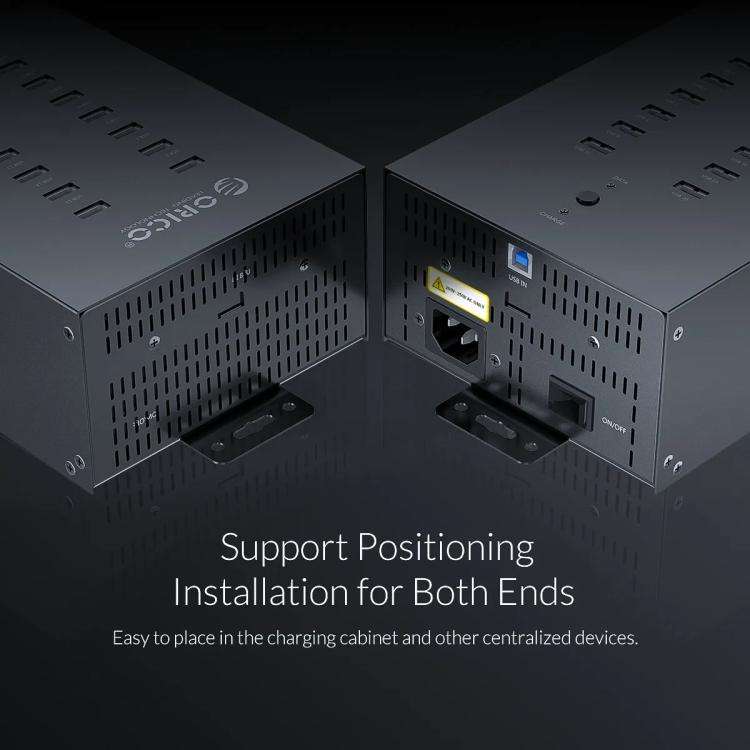 ORICO IH30P Industrial Grade 30 Ports USB 2.0 Hub, Plug:EU Plug(Black)