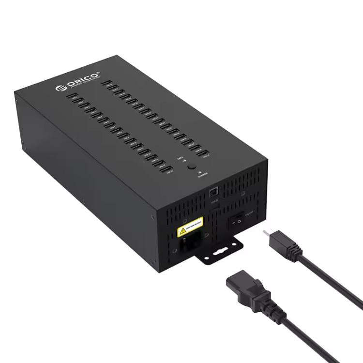 ORICO IH30P Industrial Grade 30 Ports USB 2.0 Hub, Plug:EU Plug(Black)