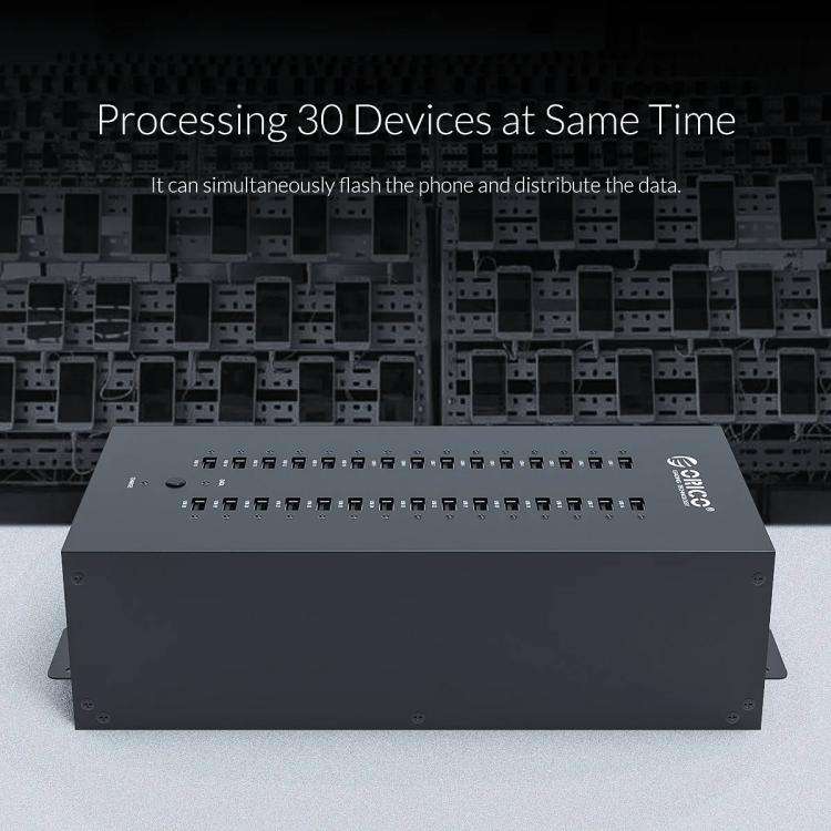 ORICO IH30P Industrial Grade 30 Ports USB 2.0 Hub, Plug:EU Plug(Black)