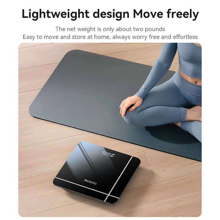 Yesido MG09 Smart Electronic Weight Scale, Size: 26x26x2.35cm(Black)