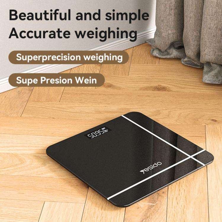 Yesido MG10 Smart Electronic Weight Scale, Size: 28x28x2.35cm(Black)