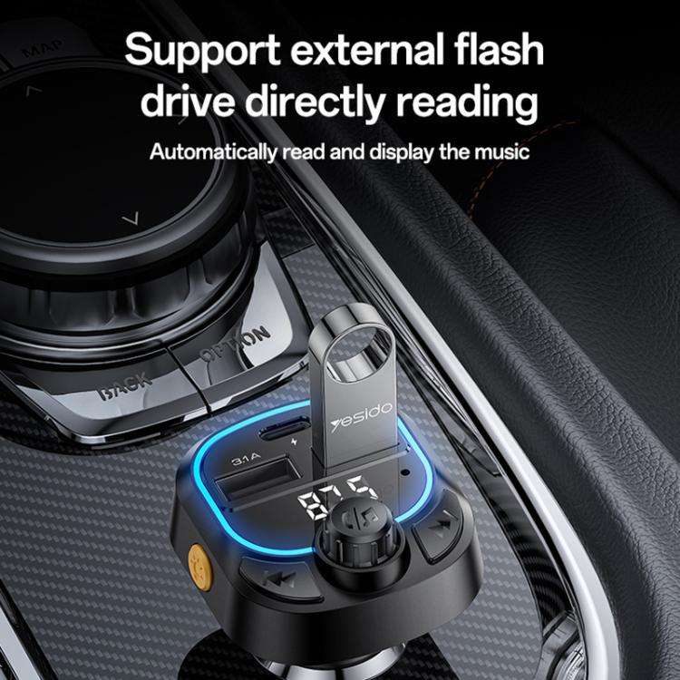 Yesido Y70 Car Bluetooth FM Transmitter(Black)