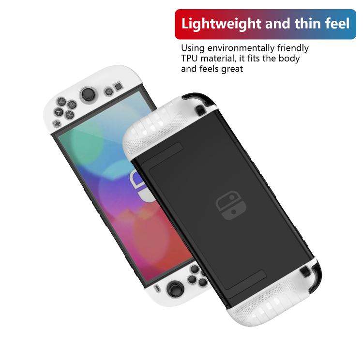 For Nintendo Switch 2  X-pattern Game Controller TPU Protective Case(White)