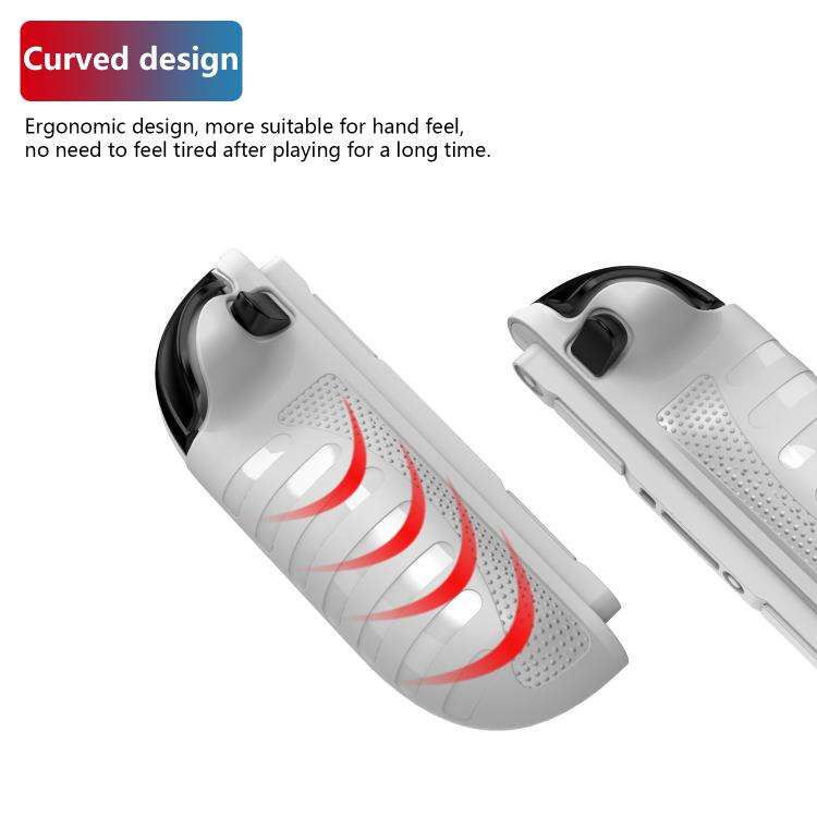 For Nintendo Switch 2  X-pattern Game Controller TPU Protective Case(White)