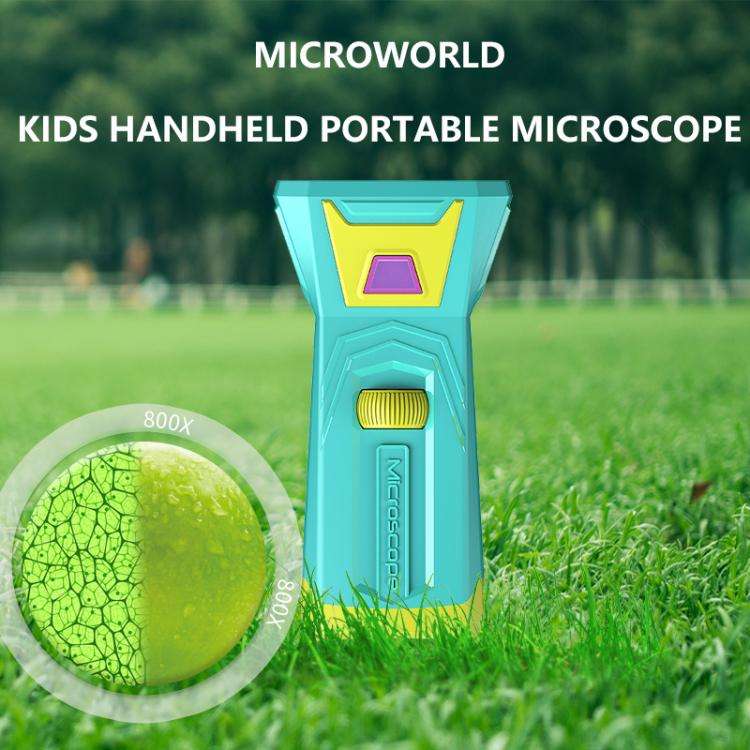 X1 3 inch HD Screen 800X Magnification Kids Microscope(Green)