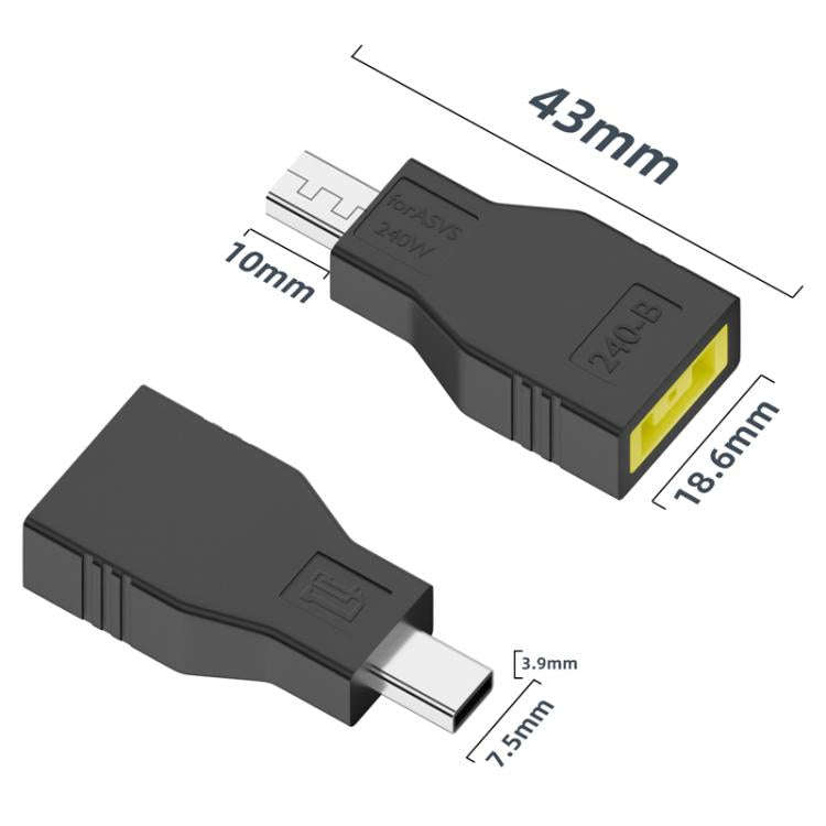 240W Laptop Charging Adapter(Lenovo Square Port to ASUS Square Port)