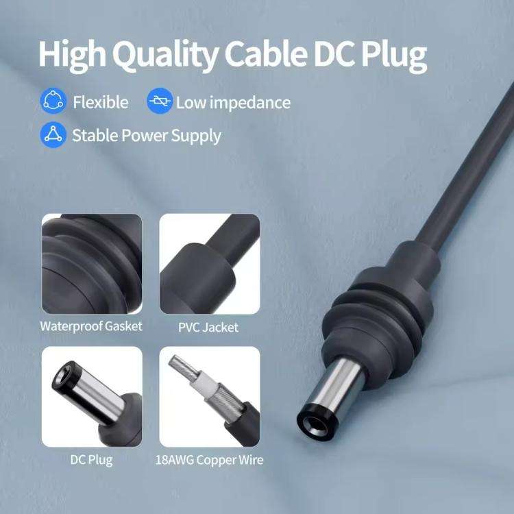 Onten SL202 Starlink Mini to Car Cigarette Lighter Power Cord Waterproof Cable, Length:10m(Dark G...