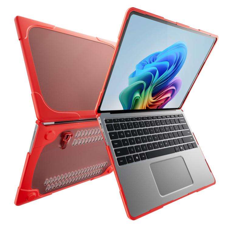 For Microsoft Surface Laptop 7 13.8 inch TPU + PC Two-color Anti-fall Laptop Protective Case(Red)