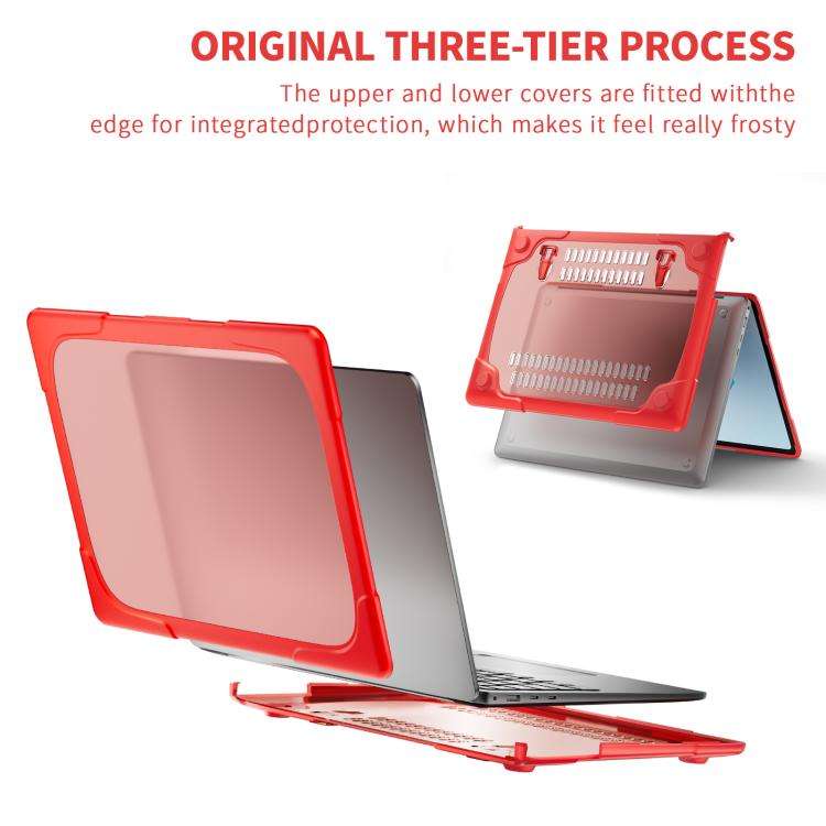 For Microsoft Surface Laptop 7 13.8 inch TPU + PC Two-color Anti-fall Laptop Protective Case(Red)