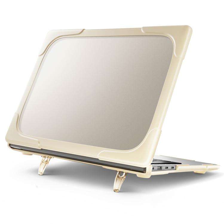For Microsoft Surface Laptop 7 13.8 inch TPU + PC Two-color Anti-fall Laptop Protective Case(Khaki)