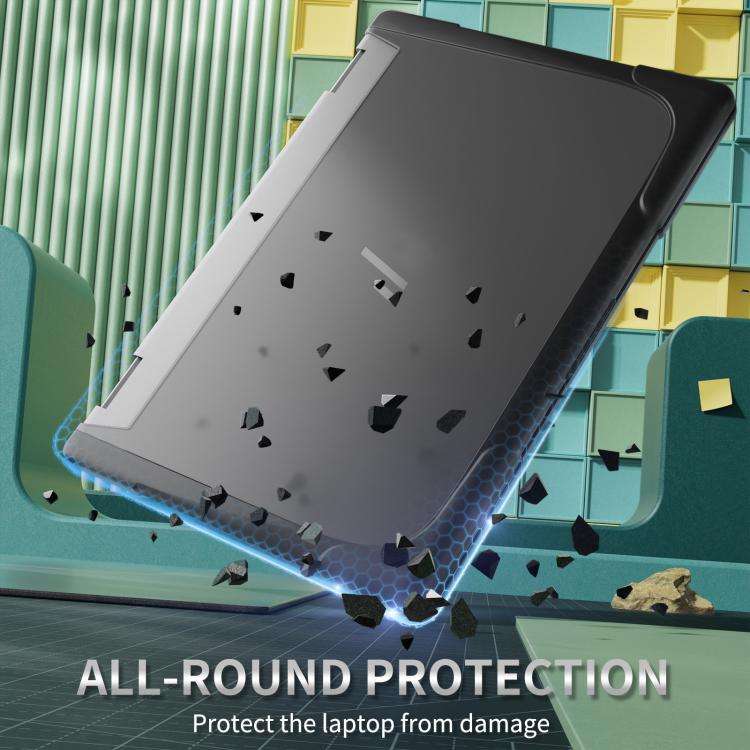 For HP ENVY X360-14 2024 TPU + PC Two-color Anti-fall Laptop Protective Case(Black)