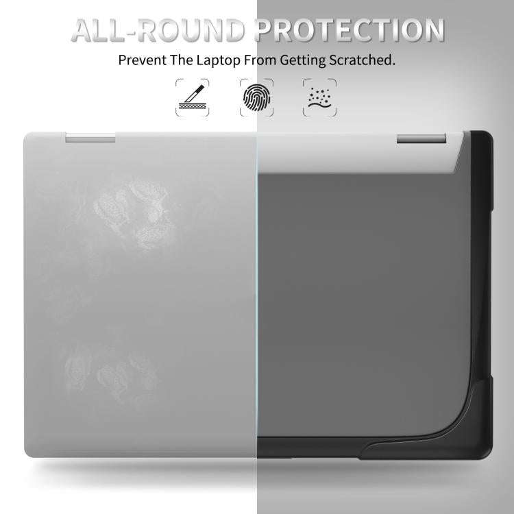 For HP ENVY X360-14 2024 TPU + PC Two-color Anti-fall Laptop Protective Case(Black)