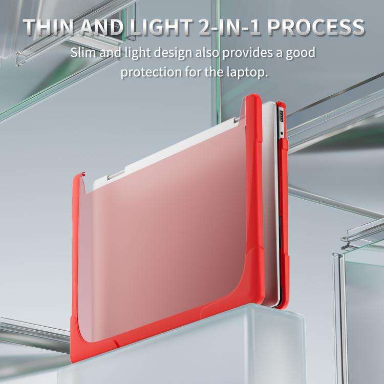 For HP ENVY X360-14 2024 TPU + PC Two-color Anti-fall Laptop Protective Case(Red)