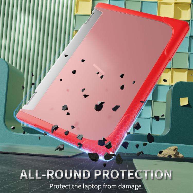 For HP ENVY X360-14 2024 TPU + PC Two-color Anti-fall Laptop Protective Case(Red)