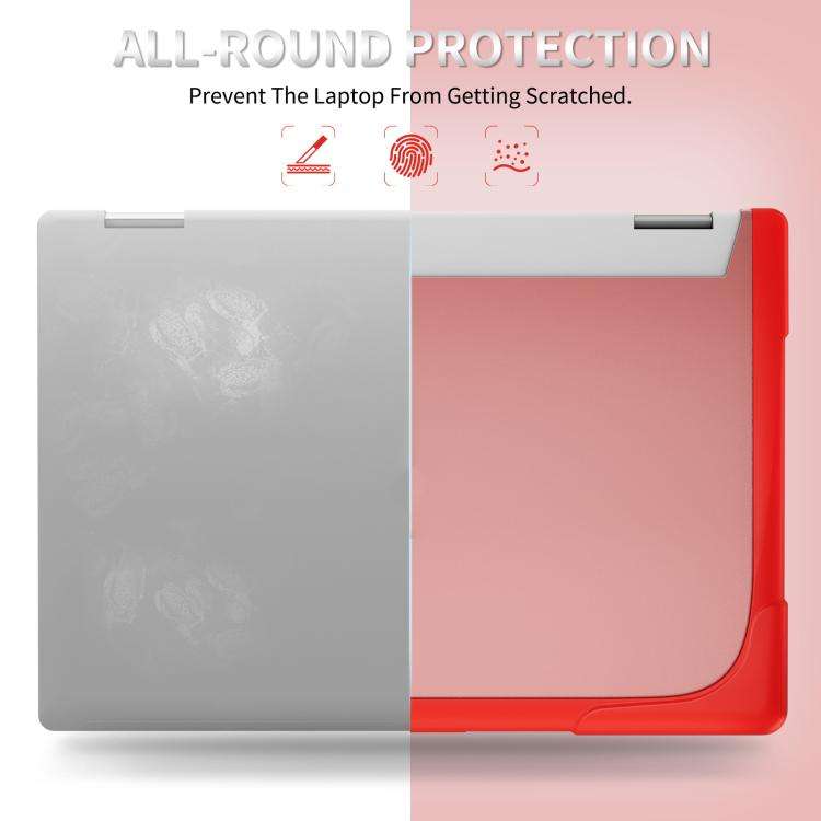 For HP ENVY X360-14 2024 TPU + PC Two-color Anti-fall Laptop Protective Case(Red)