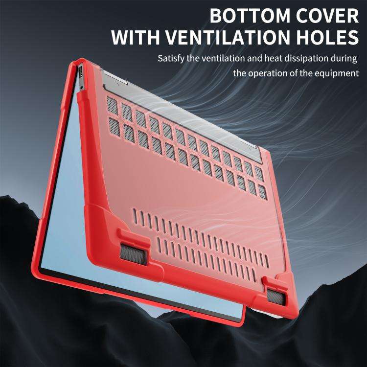For HP ENVY X360-14 2024 TPU + PC Two-color Anti-fall Laptop Protective Case(Red)