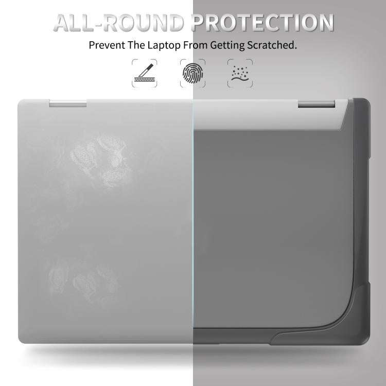 For HP ENVY X360-14 2024 TPU + PC Two-color Anti-fall Laptop Protective Case(Grey)