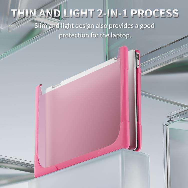 For HP ENVY X360-14 2024 TPU + PC Two-color Anti-fall Laptop Protective Case(Rose Red)