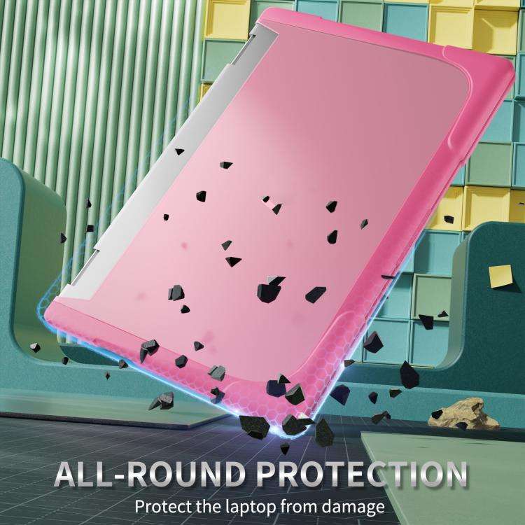 For HP ENVY X360-14 2024 TPU + PC Two-color Anti-fall Laptop Protective Case(Rose Red)