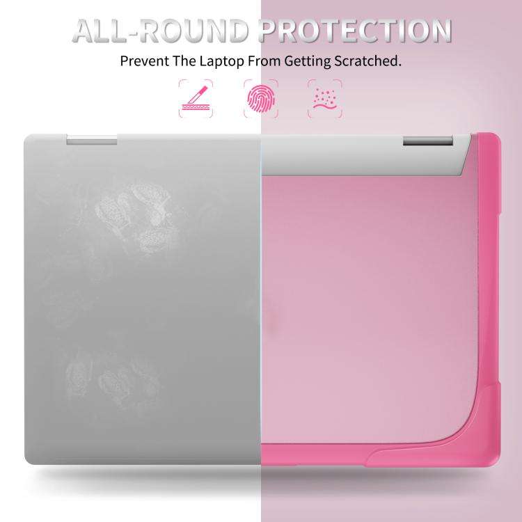 For HP ENVY X360-14 2024 TPU + PC Two-color Anti-fall Laptop Protective Case(Rose Red)