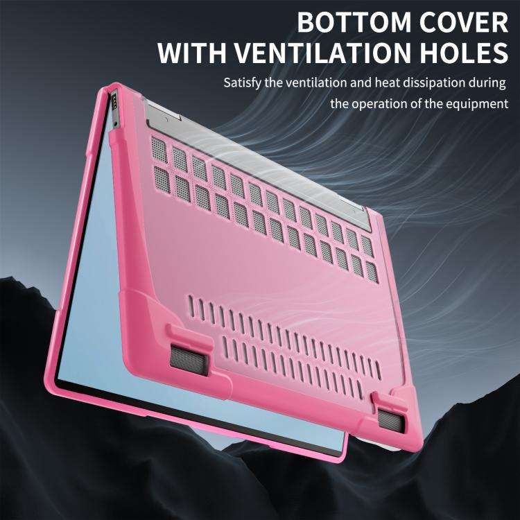For HP ENVY X360-14 2024 TPU + PC Two-color Anti-fall Laptop Protective Case(Rose Red)