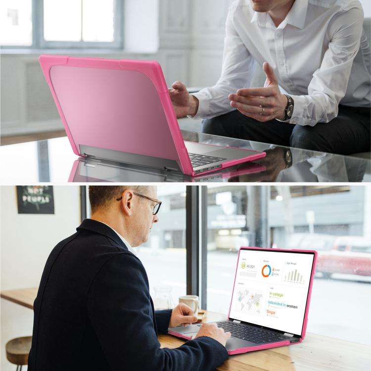 For HP ENVY X360-14 2024 TPU + PC Two-color Anti-fall Laptop Protective Case(Rose Red)