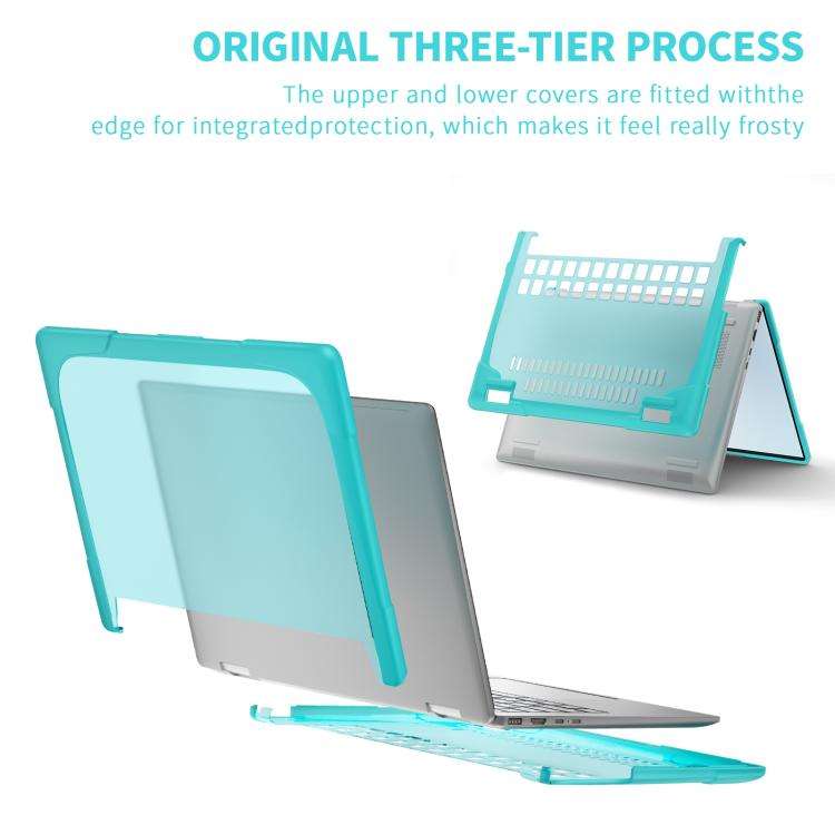 For HP ENVY X360-14 2024 TPU + PC Two-color Anti-fall Laptop Protective Case(Light Blue)