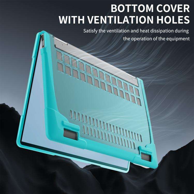 For HP ENVY X360-14 2024 TPU + PC Two-color Anti-fall Laptop Protective Case(Light Blue)