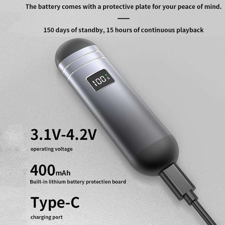 QY09 Bone Conduction Bluetooth 5.3  Sleep Speaker(Grey)