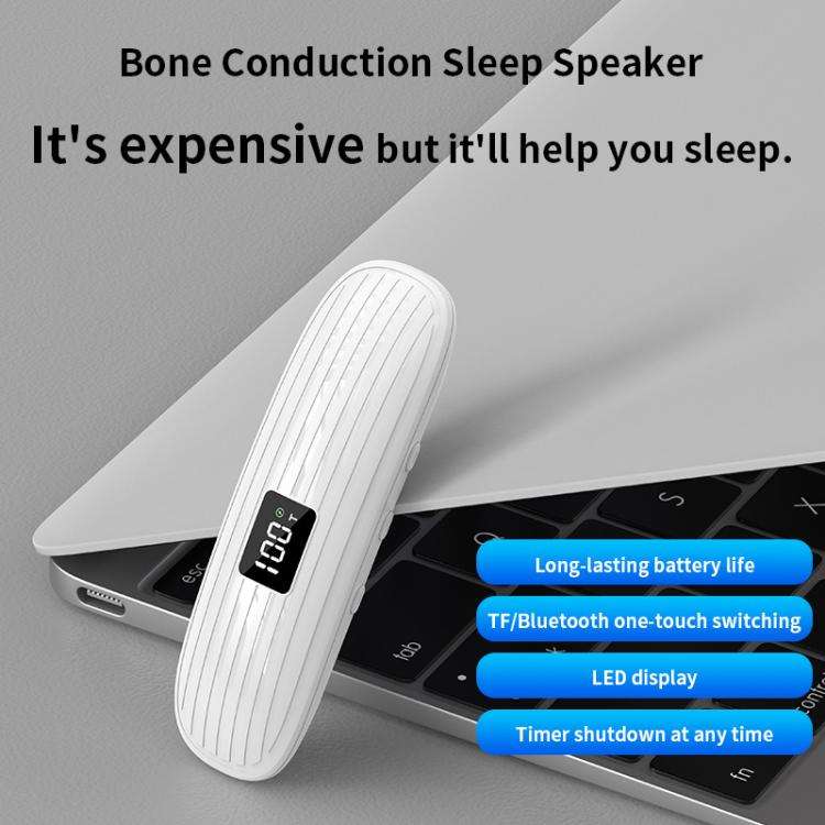 QY10-B Bone Conduction Bluetooth 5.3  Sleep Speaker(White)