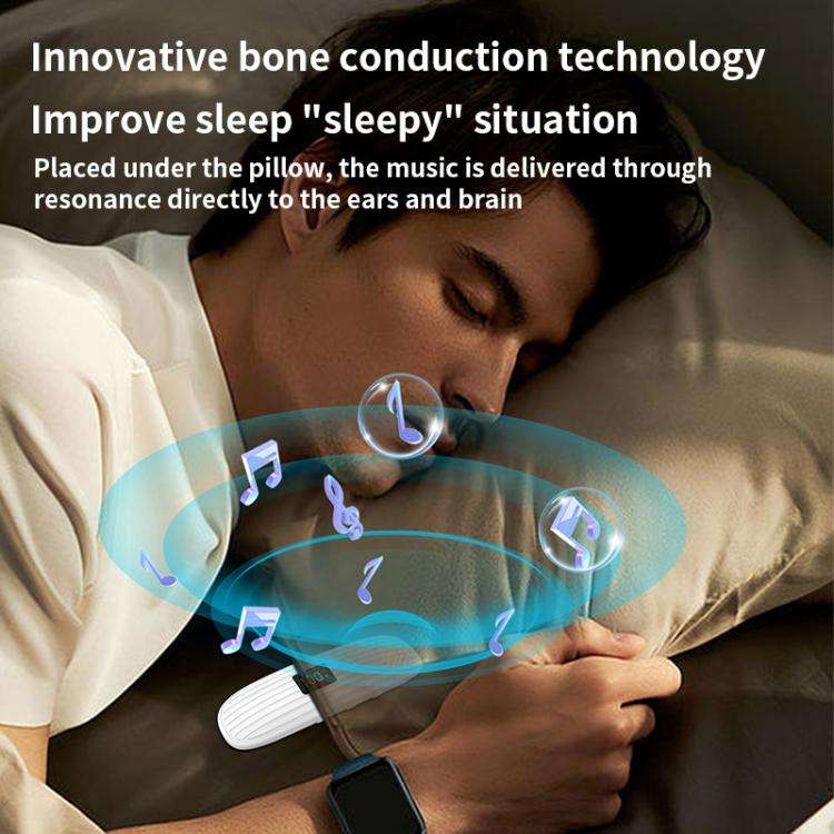 QY10-B Bone Conduction Bluetooth 5.3  Sleep Speaker(White)
