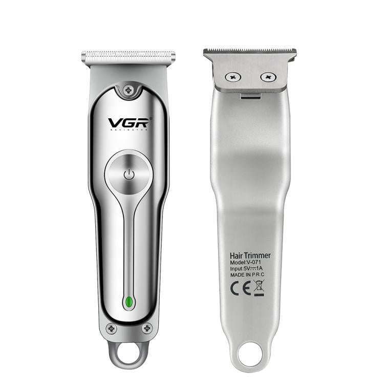 VGR V-071 5W Carbon Steel Blade USB Electric Hair Clipper(Silver)