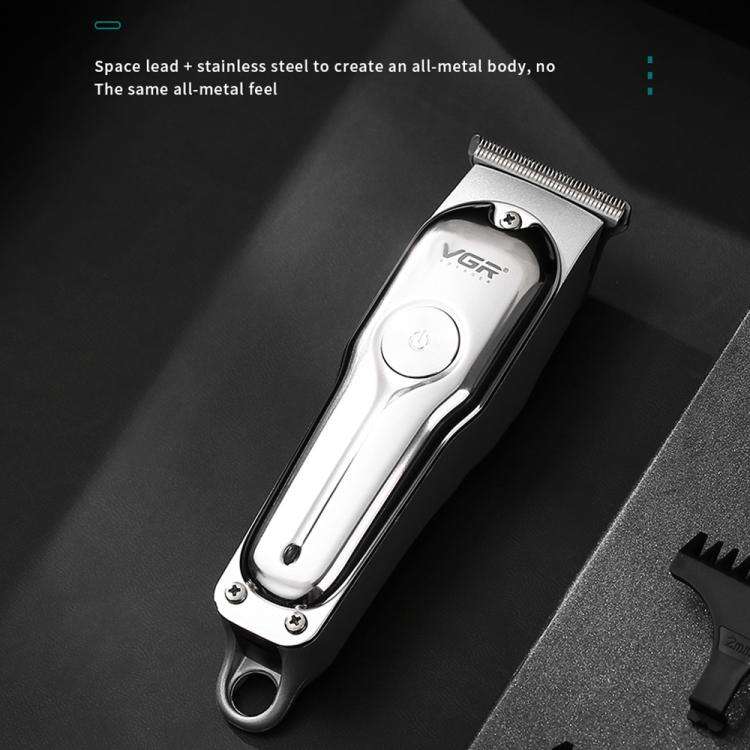 VGR V-071 5W Carbon Steel Blade USB Electric Hair Clipper(Silver)