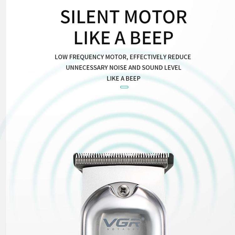VGR V-071 5W Carbon Steel Blade USB Electric Hair Clipper(Silver)